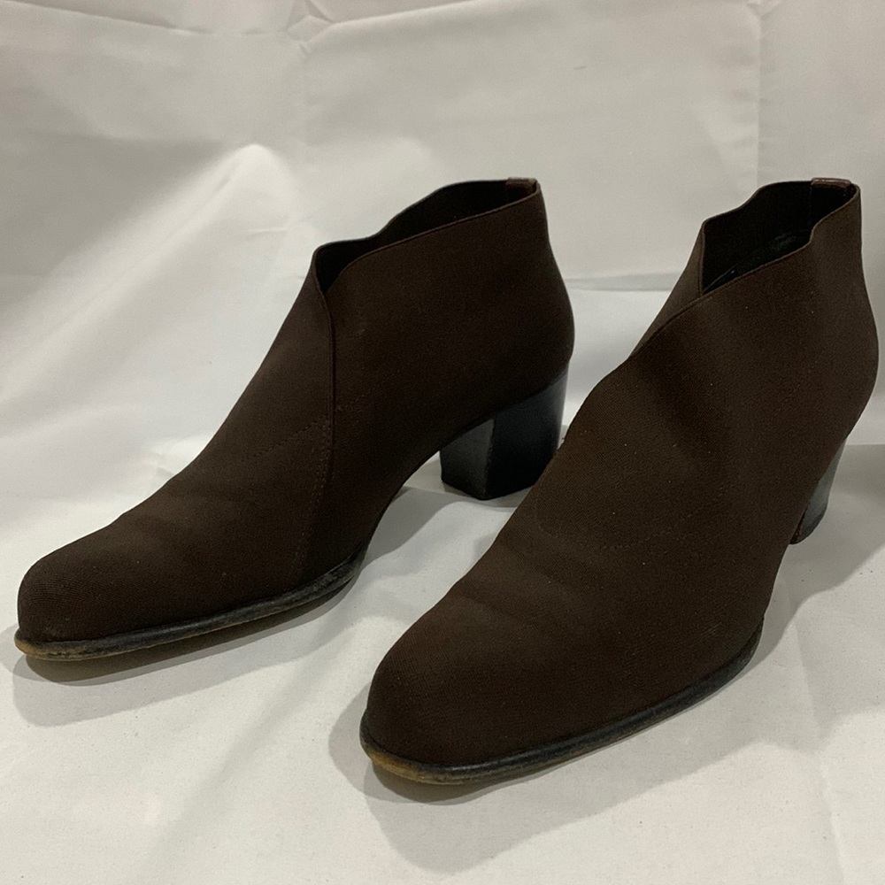 🔥1/2 of Summer Sale!🔥 Walter Steiger Stretch Slip On Block Heel Ankle Booties